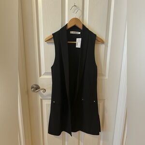 Ricki's Sleek Black Longline Sleeveless Vest